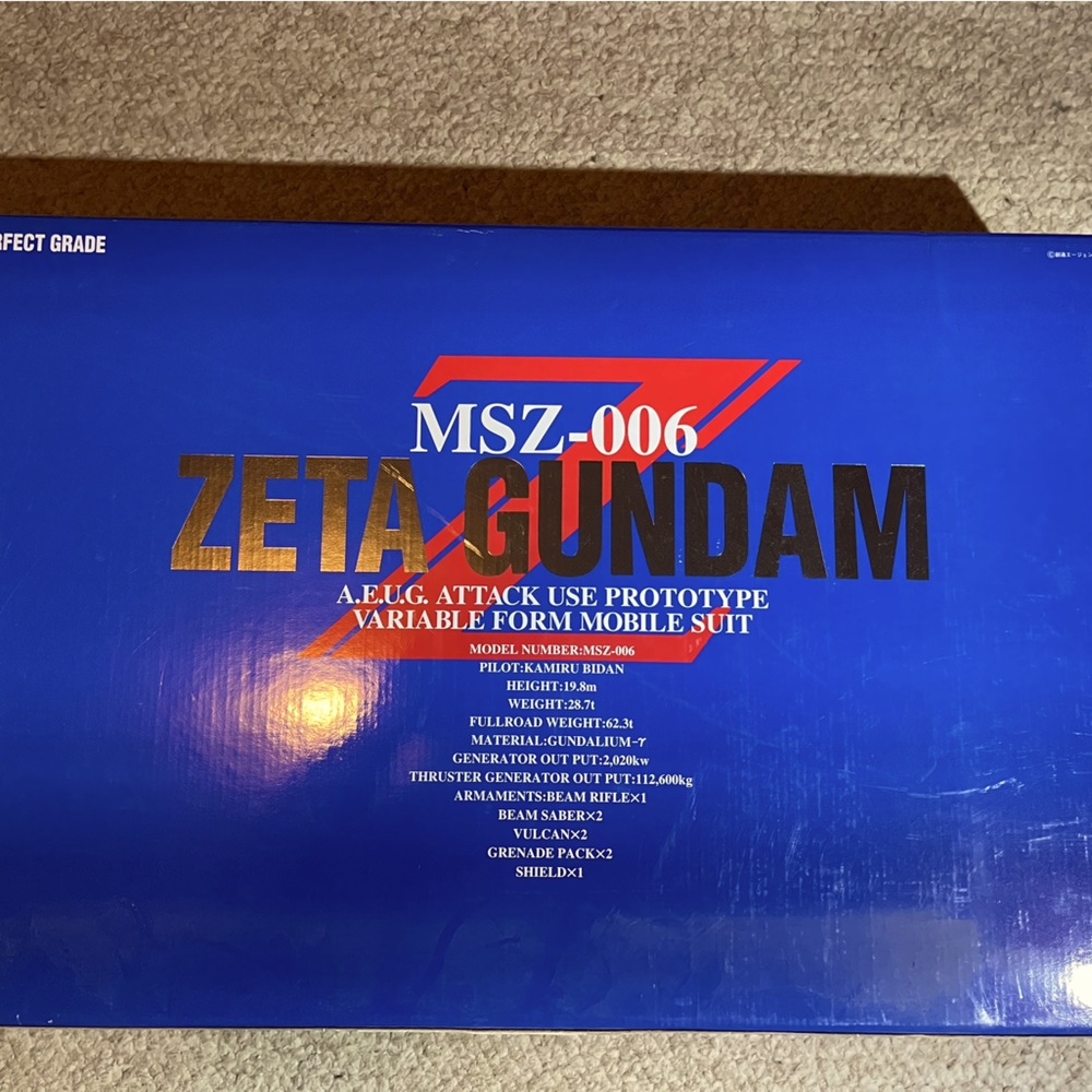 NEW Bandai Namco PG ZETA Gundam 1/60 MSZ-006 Z Gundam Model Kit
